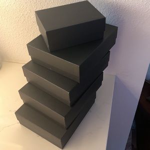 5 Black Gift Boxes